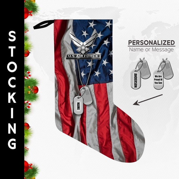 Air Force Christmas Stocking Personalized Military Tatical Stocking MOLLE