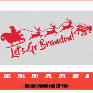 Let's Go Brandon Santa Kerst SVG