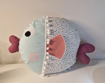 Kuschelkissen Fisch | Tier | Kissen mit Name | Geburt | Geburtstag | Geschenk