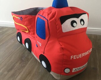 Sitzsack Feuerwehrauto | Feuerwehr | Fahrzeug | Geburt | Geburtstag | Geschenk