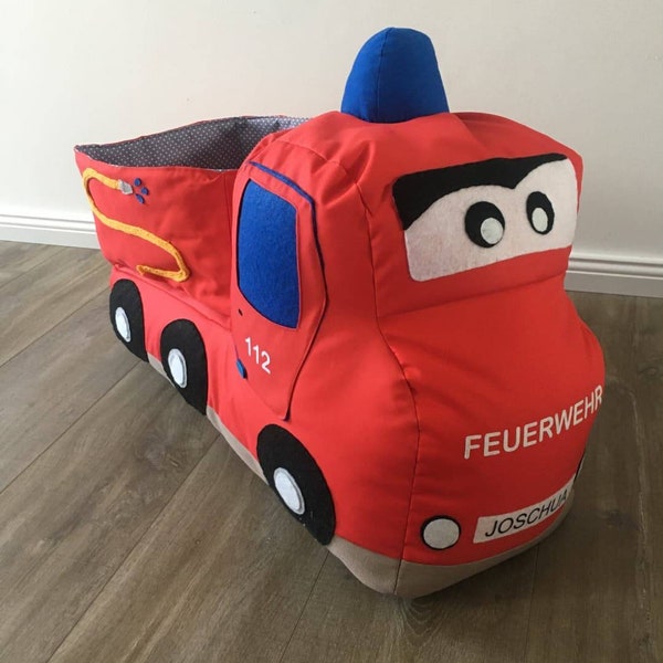 Sitzsack Feuerwehrauto | Feuerwehr | Fahrzeug | Geburt | Geburtstag | Geschenk