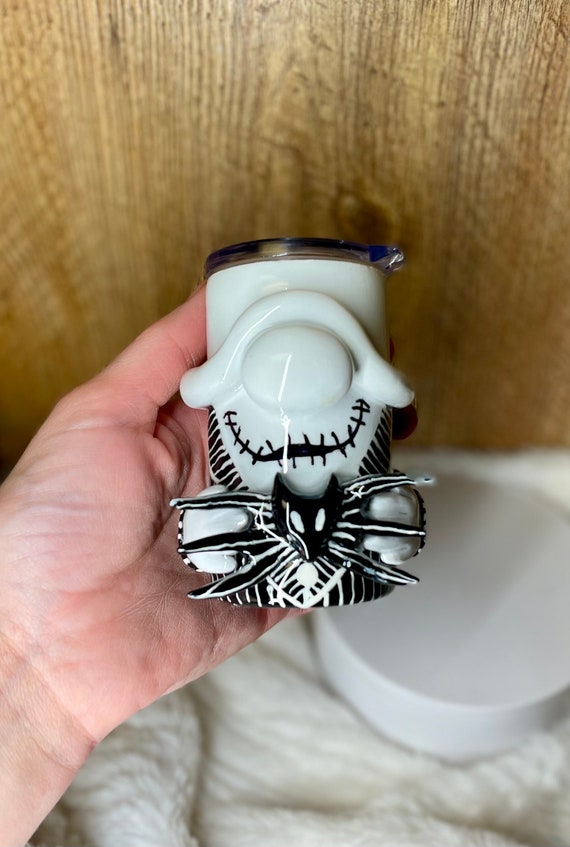 Jack Skellington Gnome Tumbler: 3oz 3D Stainless Steel Espresso Shot Glass