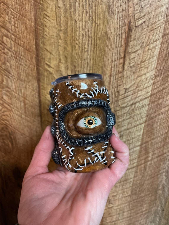 3D Book of Shadows Tumbler: Polymer Clay Goth Espresso Shot