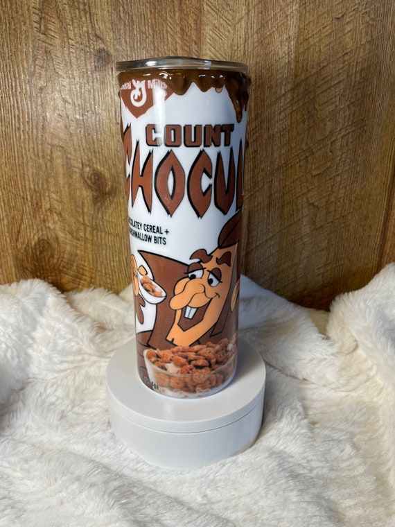 Count Chocula Tumbler: 3D Chocolate Drip, Epoxy Coated