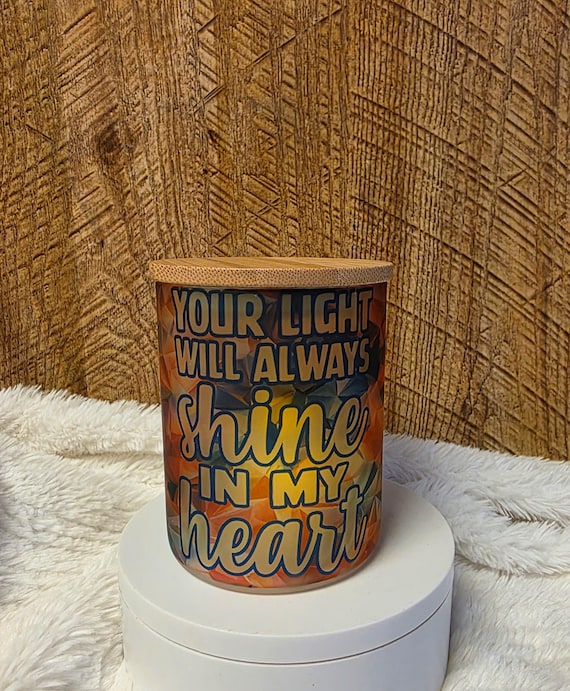 Memorial Candle/Votive holder: Frosted glass Your light