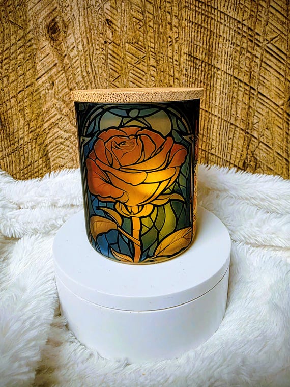 Candle Votive Holder: Beauty Enchanted Rose Christmas Birthday Bestie Mom gift