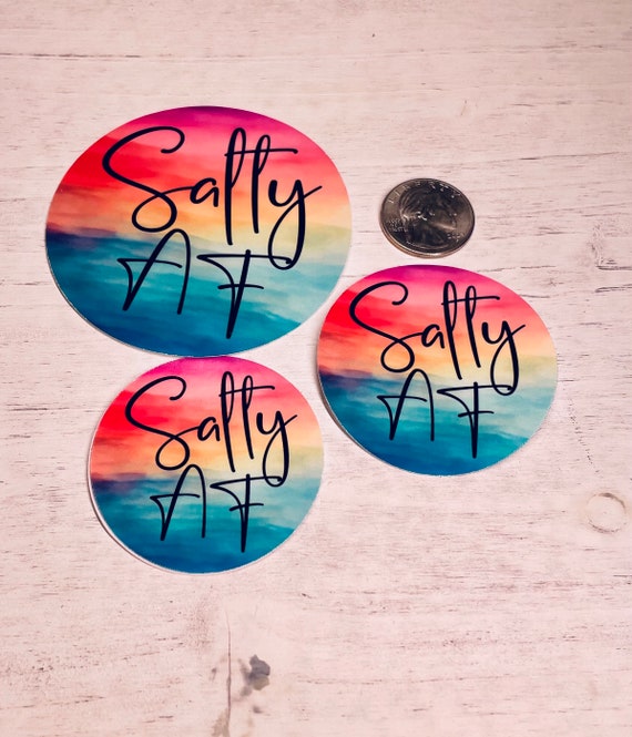 Salty AF Vinyl Sticker Set: Sunset Theme, Laptop Decals