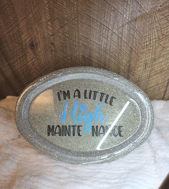Holographic Glitter Trinket Dish - High Maintenance - Handmade Tray