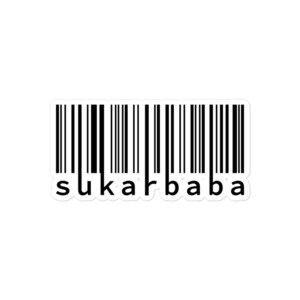 SukarBaba Officiële Barcode Logo Bubble-free stickers