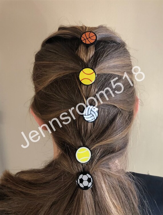 Sport Ponytail Pigtail Hairpiece Softball Soccer Volleyball Basketball Football Tennis, set includes 2 matching hair pieces hair accessories