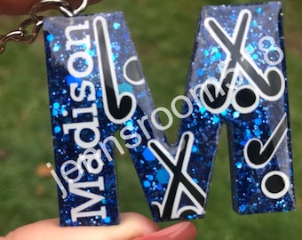 Personalized Field Hockey Keychain, Bag Tag, Name Tag Team Gift, Coach Gift, End of Season Gift, Senior Night, Field Hockey Banquet Night