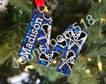 Personalized Lacrosse Christmas Tree Ornament for Teen, Present Gift Tag Label, Name Tag Basket Filler, Stocking Stuffer, Christmas in July