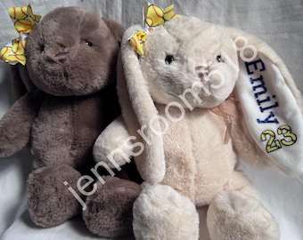 Personalized Sport Number Stuffed Bunny Rabbit Plush