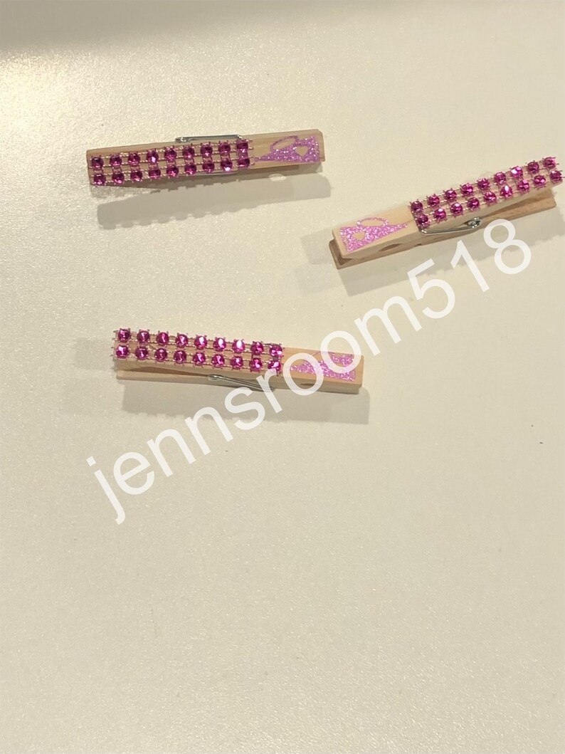 50 Pink Purple Glitter Heart Cheer Horns, Chearleader Spirit Pins