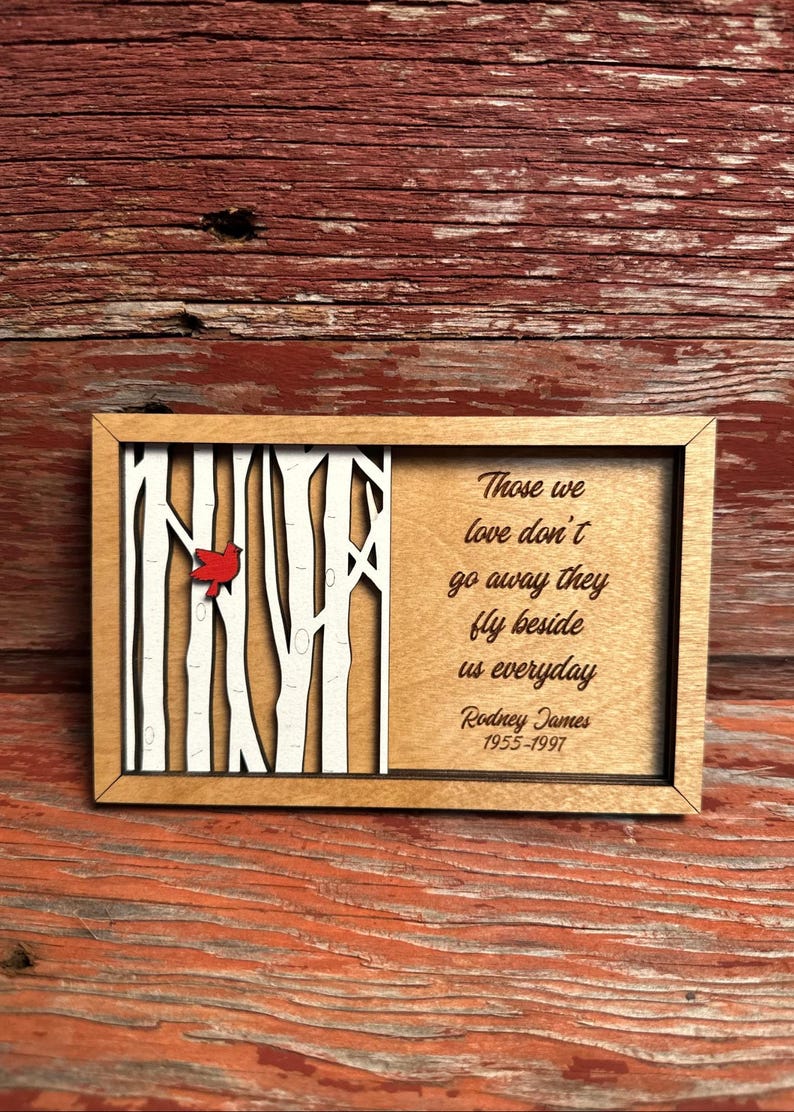 Cardinal Sentimental Sign | Loss of Loved One Keepsake | Memorial Gift ...