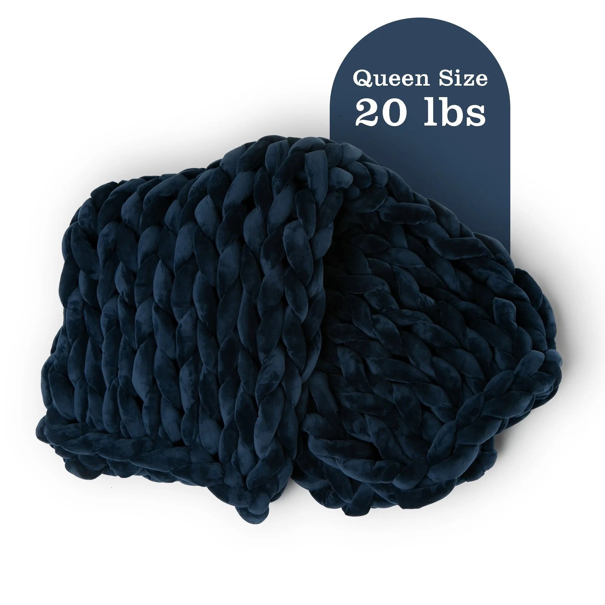 Navy Blue Twin/throw Size Chunky Knit Weighted Blanket by Coleybear Etsy