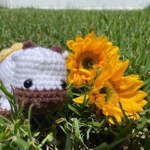 Sonnenblume Kuh häkeln Plüsch