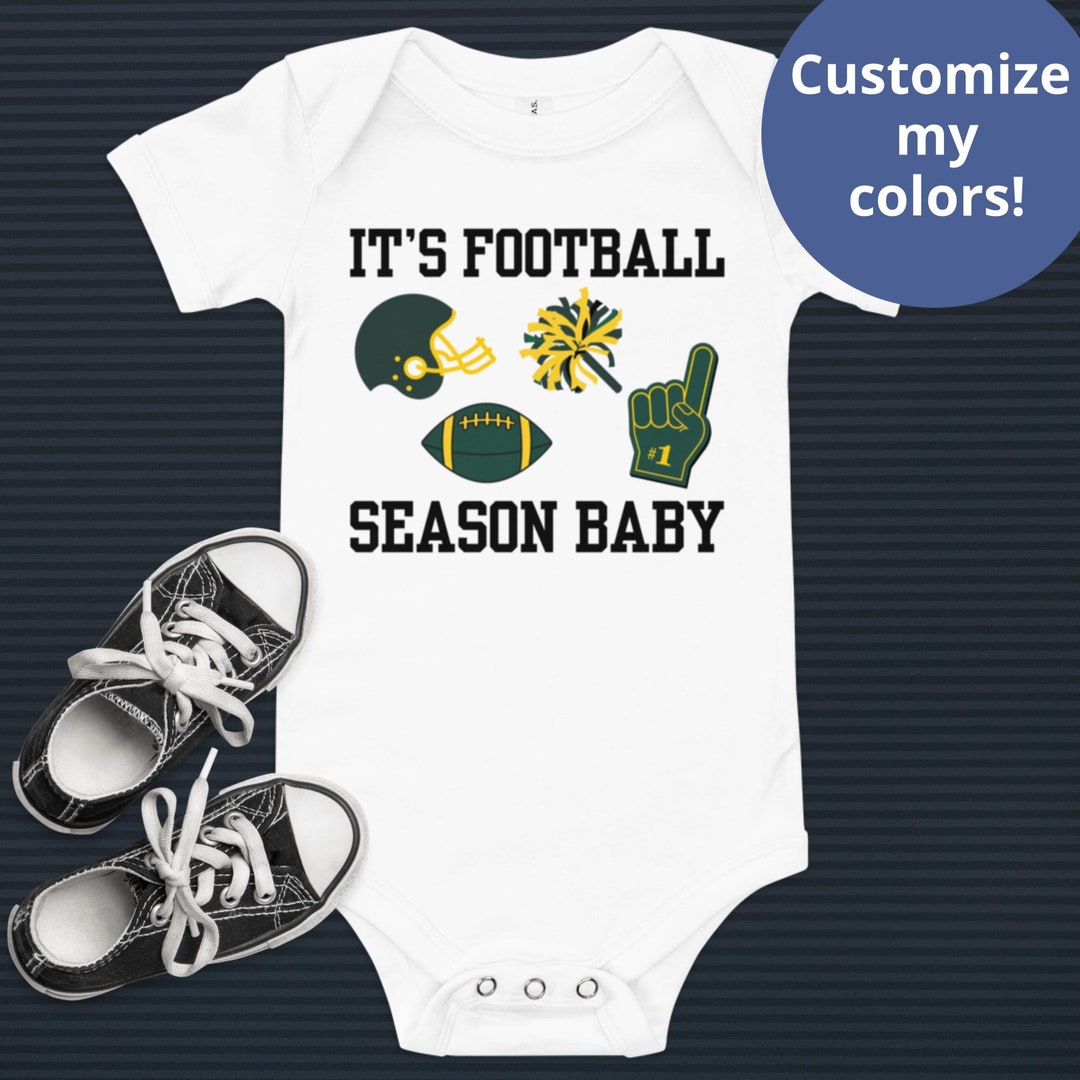 CUSTOM Football Onesie It's Football Season Baby - Etsy
