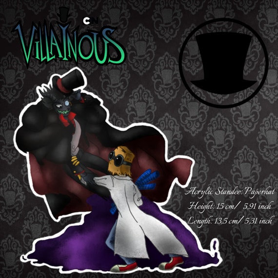 Villainous Acrylic Standee black Hat & Dr Flug 