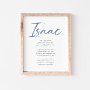 Isaac Baby Name Bedeutung Gedicht Babynamen Kinderzimmer Zeichen Jungennamen druckbare Gedicht Instant digitale Downloads in Kinderzimmer zu setzen