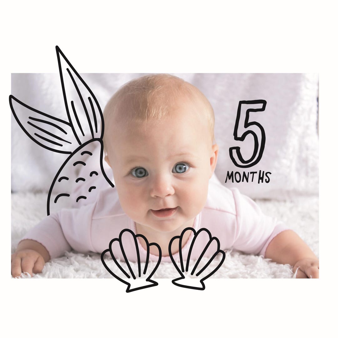 Personalized Baby Doodle Art – Funny Baby Illustration, Milestone
