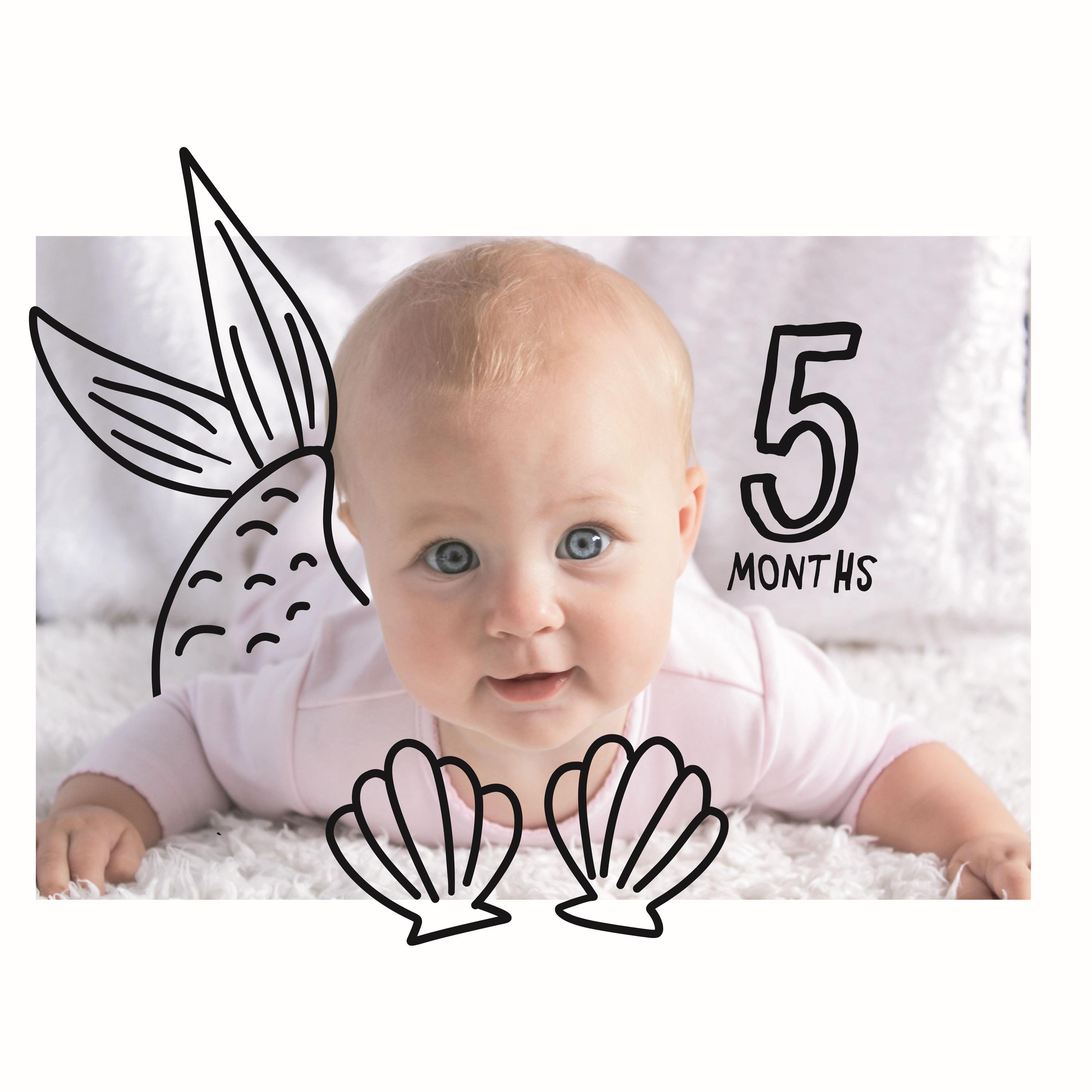 Personalized Baby Doodle Art – Funny Baby Illustration, Milestone