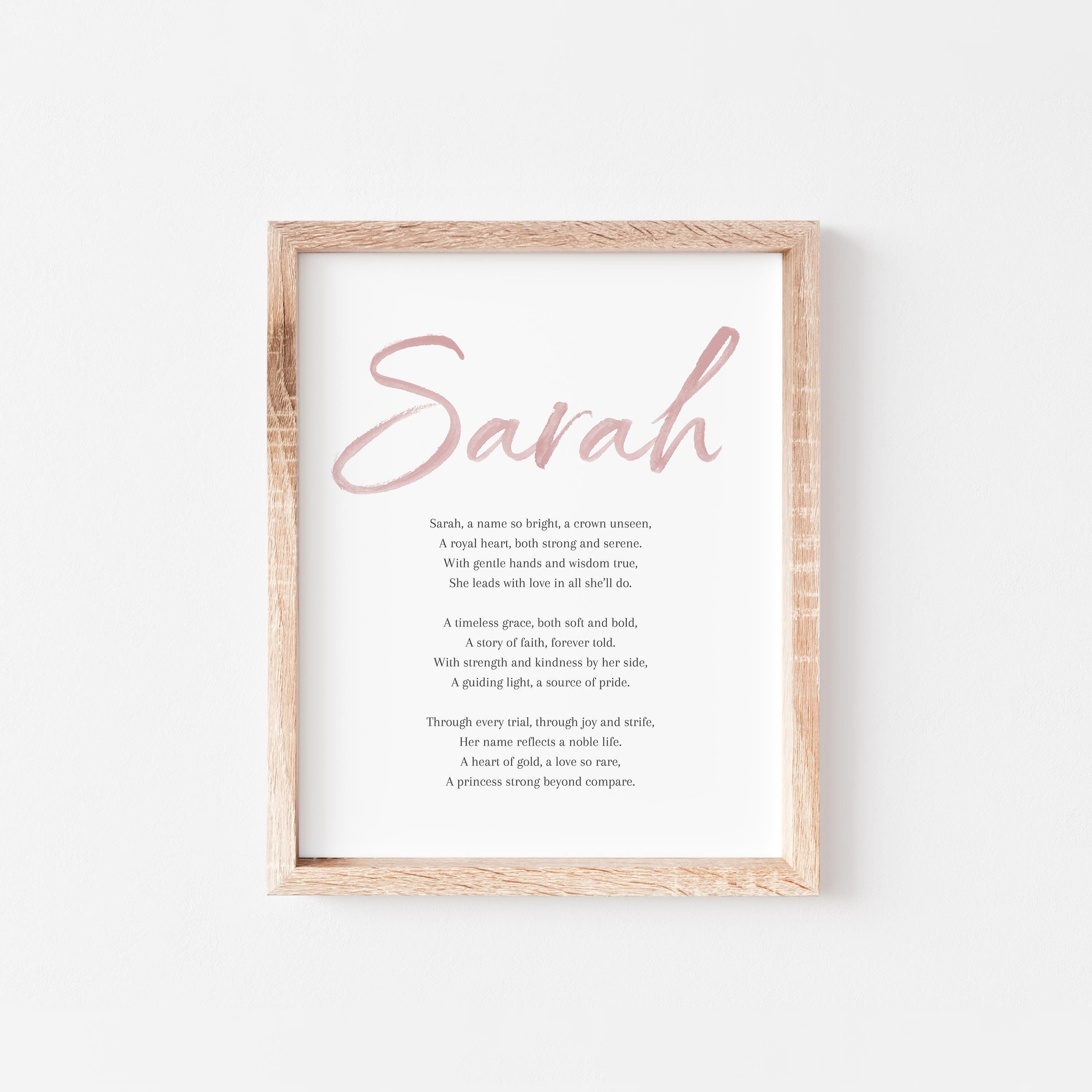 【サイン】サラ　ティア Sarah Name Sign - Etsy
