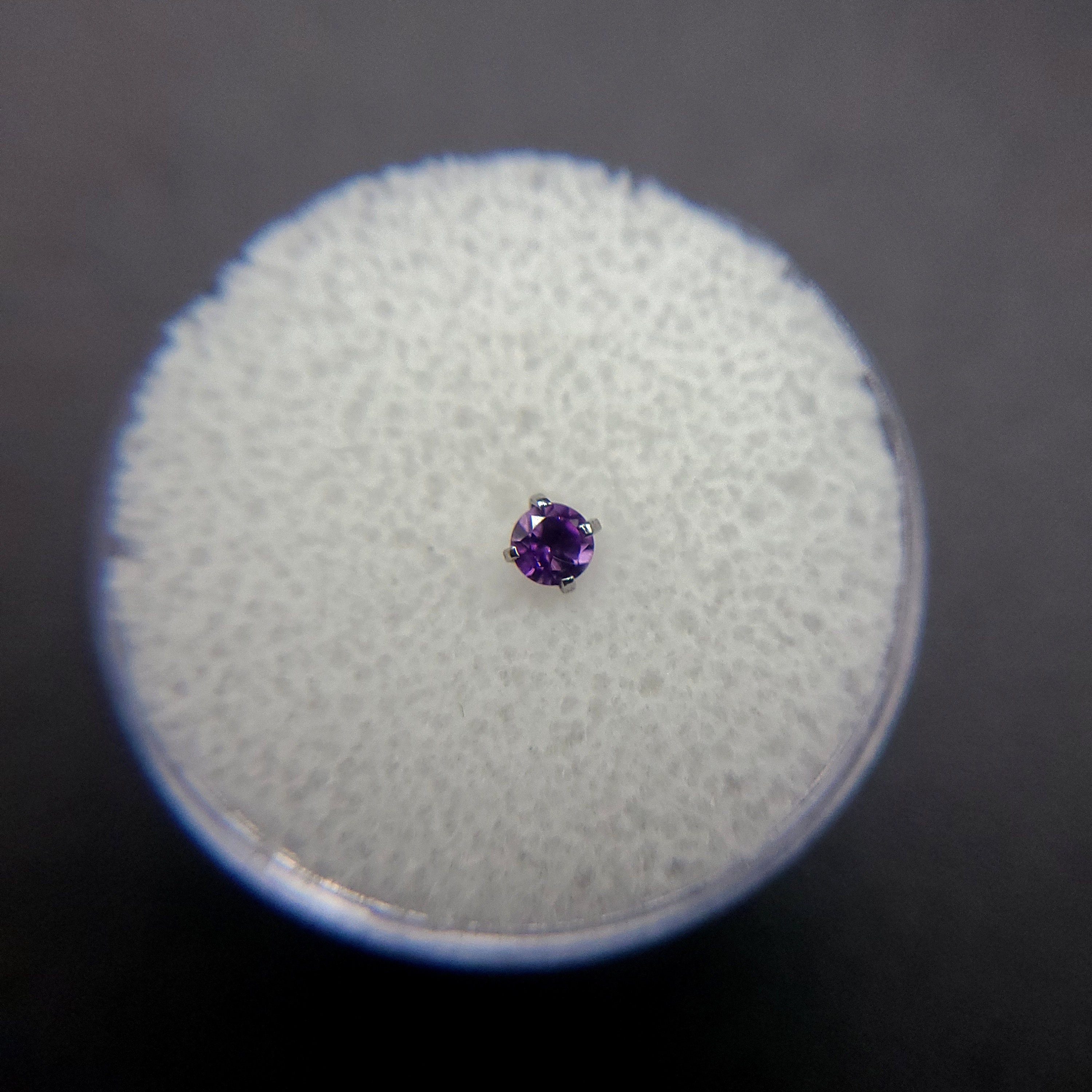 Amethyst nose stud, 2-3mm, surgical steel L-bend, bone, and Screw, natural amethyst stud. purple nose stud, nose piercing, steel nose ring