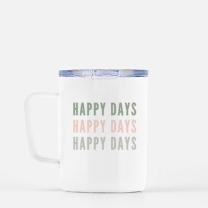 Happy Days Reisetasse | Reisetasse mit Deckel, Niedliche Reisetasse
