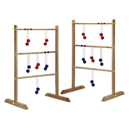 Ladder Toss Double Wooden Ladder Ball Game With Finished Wood Etsy