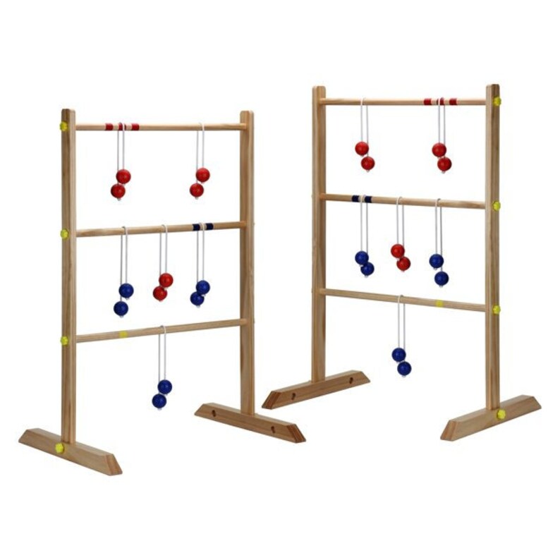 Ladder Toss Double Wooden Ladder Ball Game With Finished Wood Etsy