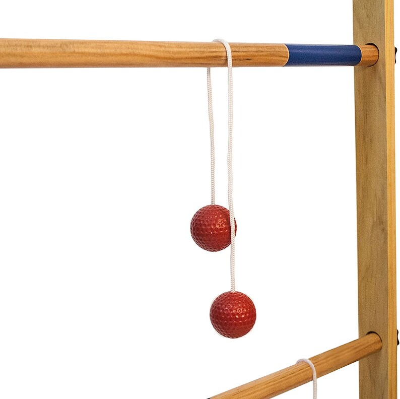 Ladder Toss Double Wooden Ladder Ball Game With Finished Wood Etsy