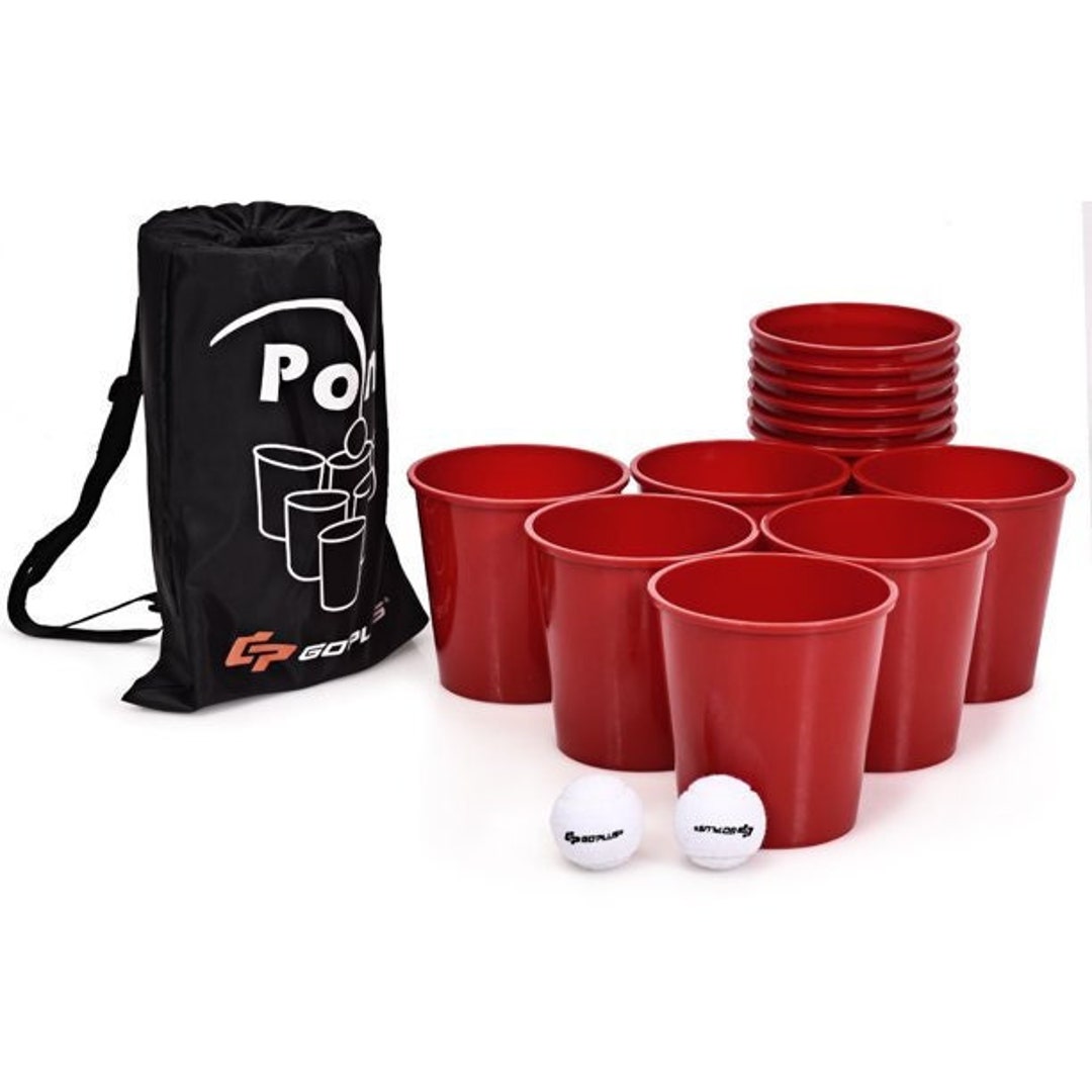 Giant Yard Pong Game Set Carry Bag Outdoor Backyard Game Yard Etsy
