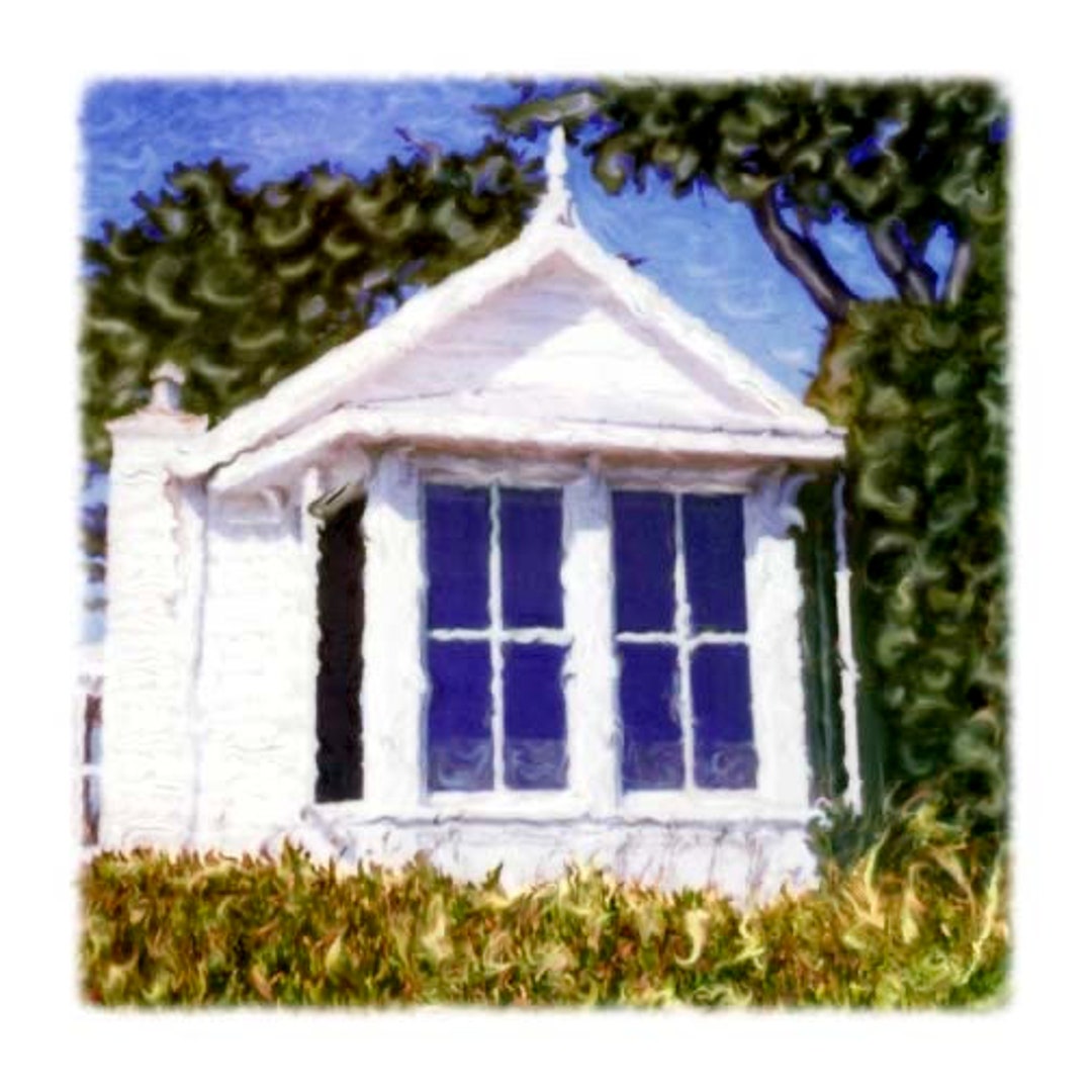 Coastal Cottage Art Print 11x14 Archival Mat Charm House Color