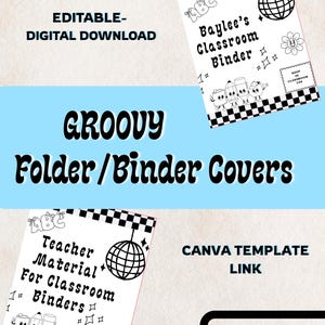 Groovy Student Binder/Folder Covers