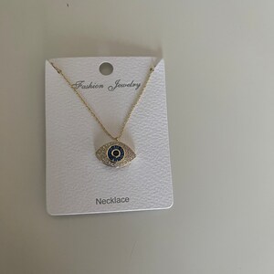 Evil Eye Necklace Gold OR Silver