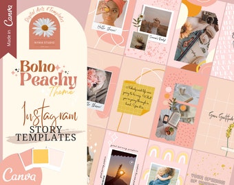 Encouraging INSTAGRAM STORY template (Editable) - Instagram Canva templates | Peach Color