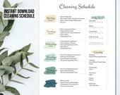 Printable Cleaning Schedule - Clean Home Schedule - Cleaning Checklist - Cleaning Printable - Instant Download