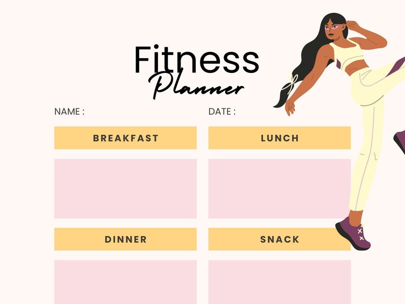 2023 Fitness Planner Template Etsy
