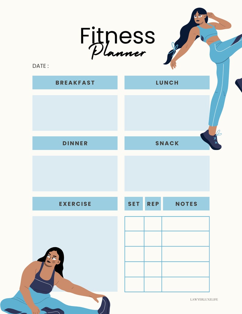 2023 Fitness Planner Template Etsy