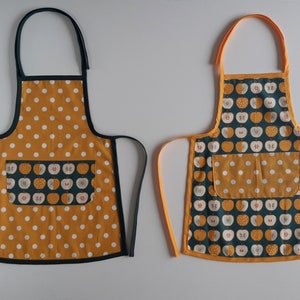 Tablier coloré pour enfants en coton enduit