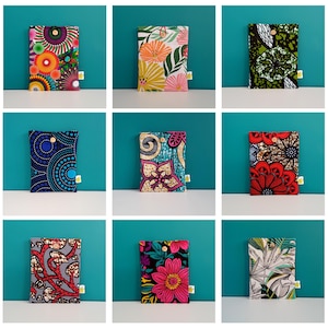 Funda acolchada para libro con cierre de botón, 2 tamaños y varios estampados imagen 5
