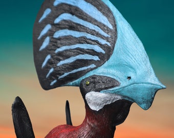 Tupandactylus imperator “Blue-Billed” 3D Printed Hand Painted Pterosaur Model
