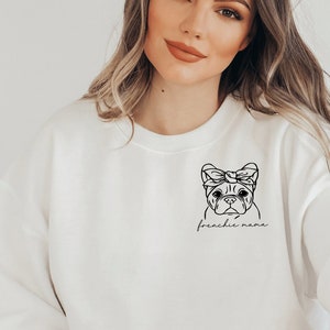Frenchie Mama pocket Sweatshirt, French Bulldog Mama Shirt, Bulldog Mom, Frenchie Mom, Dog Mom Shirt, Dog Lover Shirt, Dog Mama