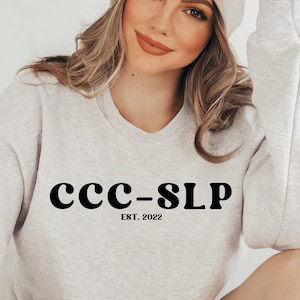 SLP Speech Language Pathologist Therapist Crewneck Gift Sweatshirt, gift for SLP, gift for speech therapist