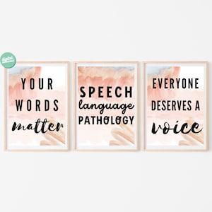 Speech therapy decor, speech therapy poster, speech room decor, slp decor, speech pathology poster, speech poster, speech pathology wall art
