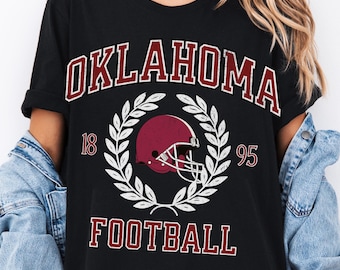 Oklahoma Football Shirt, Comfort Colors Oklahoma, College Game Day Shirt, Oklahoma Varsity Shirt, Oklahoma Football, Oklahoma College Shirt