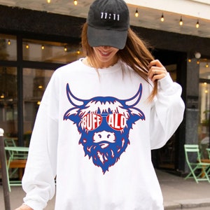 Buffalo voetbalsweater, Buffalo ronde hals, vintage stijl Buffalo sweatshirt, Buffalo voetbalsweater, Josh Allen, Buffalo Bill
