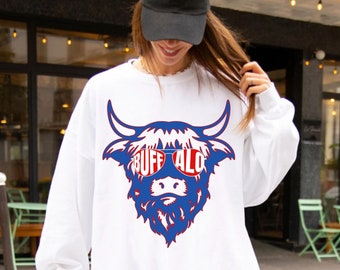 Buffalo Football Sweatshirt, Buffalo Crewneck, Vintage Style Buffalo Sweatshirt, Buffalo Football Sweater, Josh Allen, Buffalo Bill