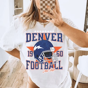 Comfort Colors Denver Football Shirt, Vintage Denver Shirt, Comfort Colors Bronco Shirt, Comfort Colors Football Shirt, Retro Denver Shirt